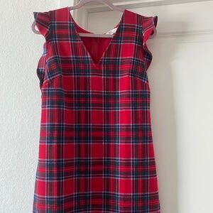 Vineyard Vines Festive Plaid Dress, V-Neck